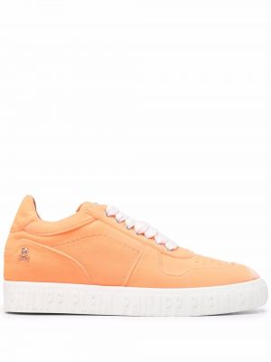 Bársony sneakers Philipp Plein narancsszínű