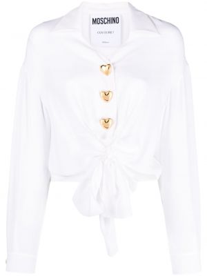 Krage blus Moschino vit