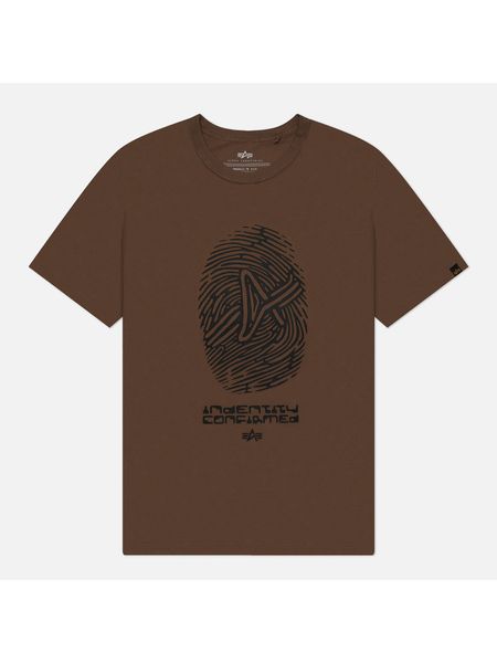 Футболка Alpha Industries Fingerprint S коричневый