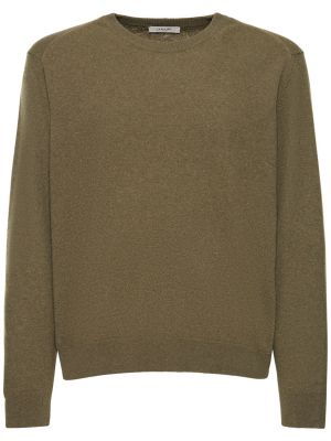 Brīva piegriezuma vilnas džemperis Lemaire brūns