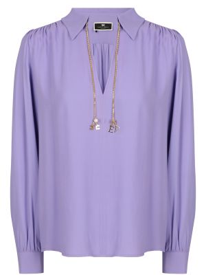 Блузка Elisabetta Franchi фиолетовая