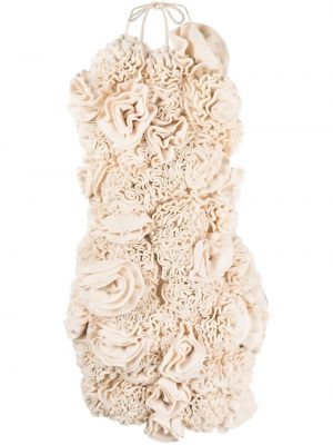 Sukienka koktajlowa w kwiatki Bimba Y Lola biała