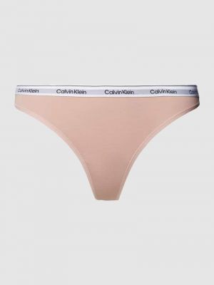 Stringi w jednolitym kolorze Calvin Klein Underwear różowe