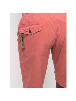 Pantalones cortos de algodón con bolsillos Incotex rojo