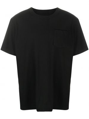 Camiseta con bolsillos Sacai negro