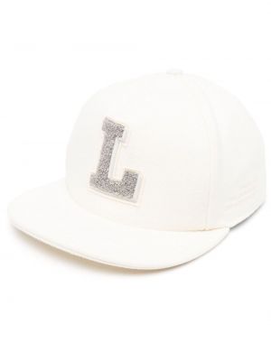 Вълнена шапка с козирки Lardini бяло