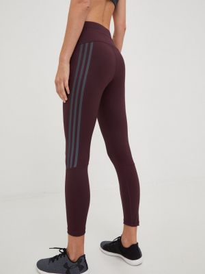 Běžecké kalhoty s potiskem Adidas Performance fialové