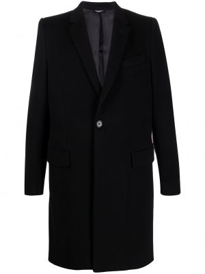 Płaszcz wełniany z kaszmiru Dolce And Gabbana czarny