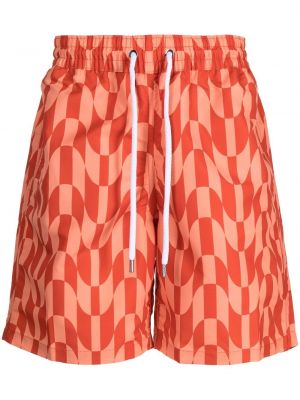 Pantaloni scurți cu imagine cu imprimeu geometric Frescobol Carioca
