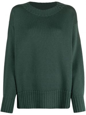 Vlnený sveter z merina Drumohr zelená