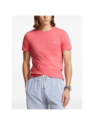 Koszulka bawełniana Ralph Lauren różowa