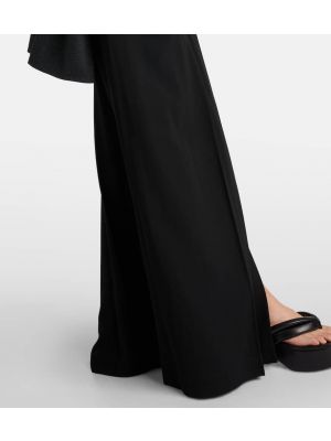 Vlněné dlouhá sukně Dries Van Noten černé