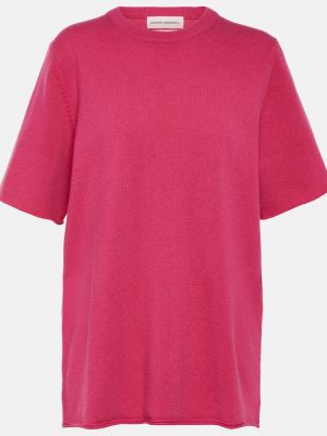 Camiseta de cachemir con estampado de cachemira Extreme Cashmere rosa