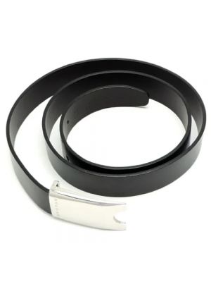 Cinturón de cuero Bvlgari Vintage negro