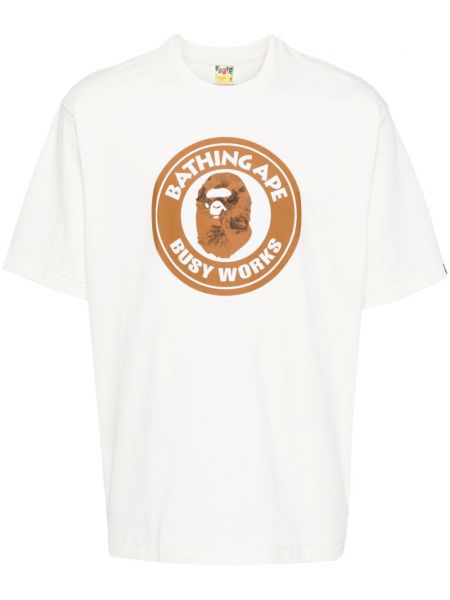 Afslappet afslappet t-shirt A Bathing Ape® hvid