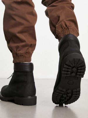 Ботинки из нубука Timberland черные