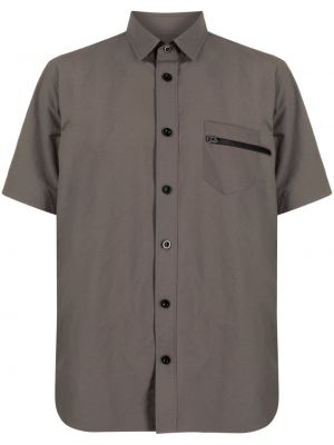Риза с цип с джобове Sacai кафяво