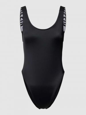 Stroj kąpielowy jednoczęściowy w jednolitym kolorze Calvin Klein Swimwear czarny
