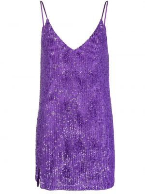 Mini obleka z v-izrezom In The Mood For Love vijolična