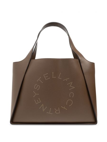 Leder shopper handtasche Stella Mccartney braun