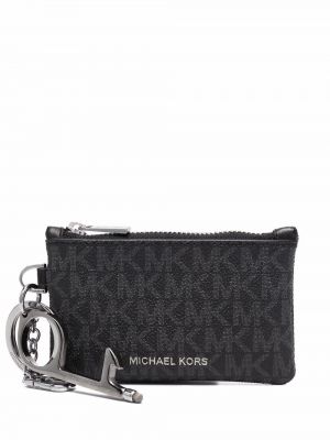 Trykt zip lommebok Michael Kors svart