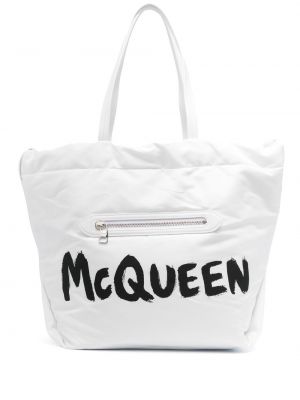 Trykt shoppingbag Alexander Mcqueen hvit