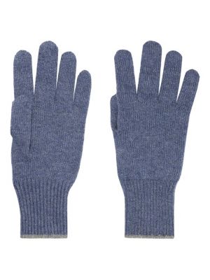 Кашемировые перчатки Brunello Cucinelli синие