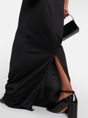 Sukienka długa z dżerseju Sportmax czarna
