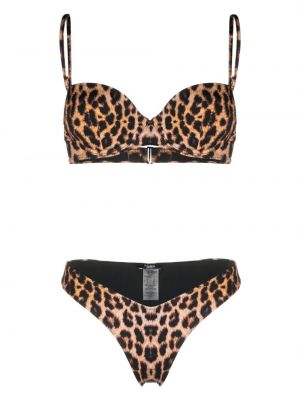 Bikini ar apdruku ar leoparda rakstu Noire Swimwear