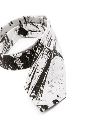 Abstraktas zīda kaklasaite ar apdruku Alexander Mcqueen
