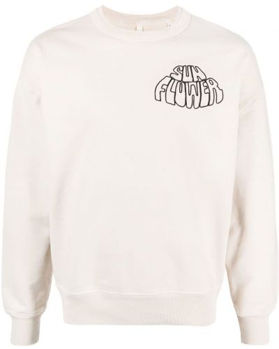 Bomull brodert sweatshirt Sunflower