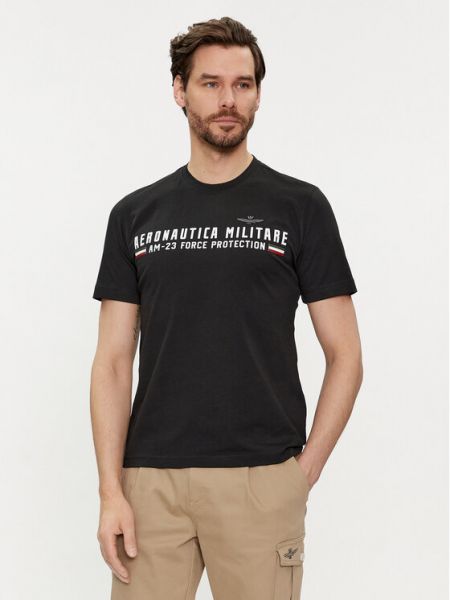 Priliehavé tričko Aeronautica Militare čierna