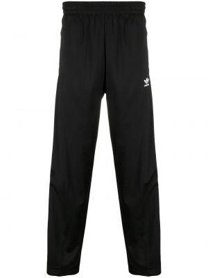 Pantalones de chándal con bordado a rayas Adidas negro