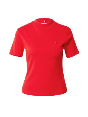 Тениска slim Tommy Hilfiger червено