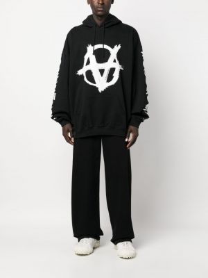 Pullover aus baumwoll mit print Vetements schwarz