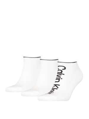 Calcetines de cintura alta Calvin Klein blanco
