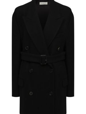 Шерстяное пальто Dries Van Noten черное