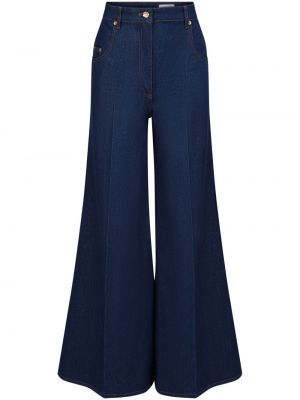 Relaxed fit platėjantys džinsai Nina Ricci mėlyna
