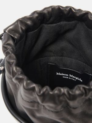 Kožená kabelka Maison Margiela čierna