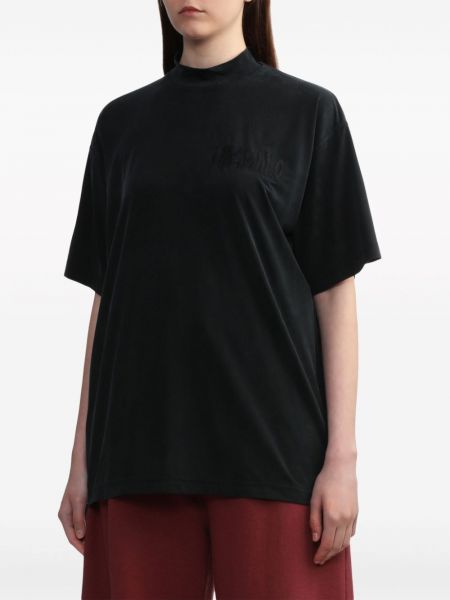 Aksamitna koszulka Magliano czarna