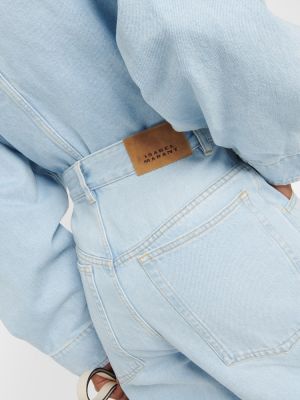 Voľné džínsy s rovným strihom Isabel Marant modrá