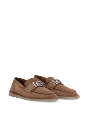 Seemisnahksed loafer-kingad Dolce & Gabbana pruun