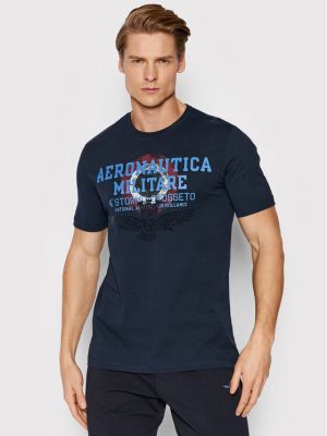 Marškinėliai Aeronautica Militare mėlyna