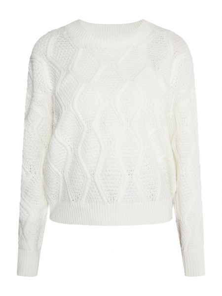 Памучен пуловер Dreimaster Vintage бяло