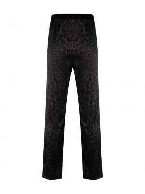 Pantalon à imprimé à imprimé léopard Tom Ford noir