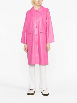 Oversized kožený kabát Baum Und Pferdgarten růžový