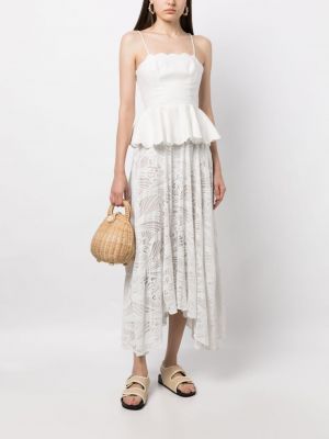 Midi sukně Patbo bílé