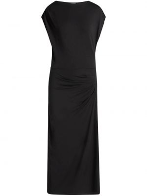 Drapované dlouhé šaty Isabel Marant čierna
