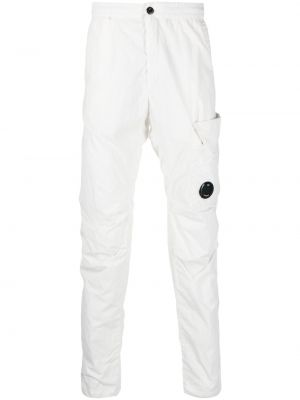 Pantaloni dritti slim fit C.p. Company bianco