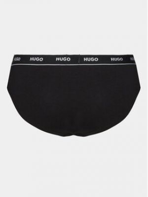 Pruhované kalhotky Hugo černé